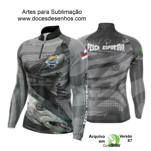 Arte Camiseta de Pesca Esportiva - 2024- 2025 - Templates Prontos