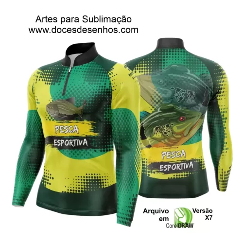 Arte Camiseta de Pesca Esportiva - 2024- 2025 - Templates Prontos