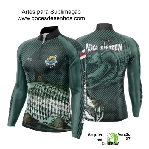 Arte Camiseta de Pesca Esportiva - 2024- 2025 - Templates Prontos