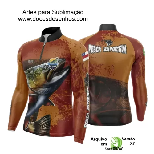 Arte Camiseta de Pesca Esportiva - 2024- 2025 - Templates Prontos