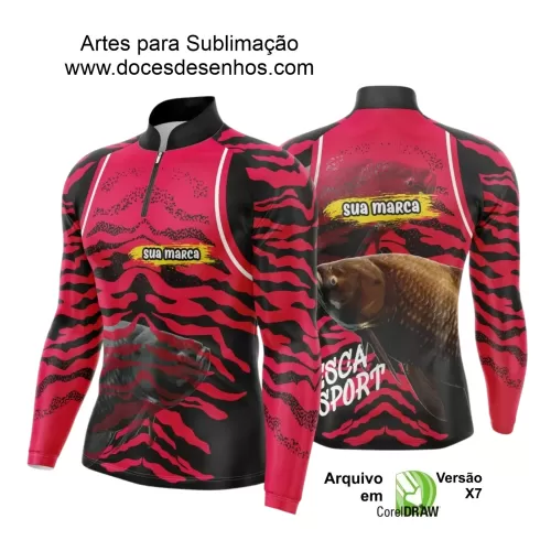 Arte Camiseta de Pesca Esportiva - 2024- 2025 - Templates Prontos