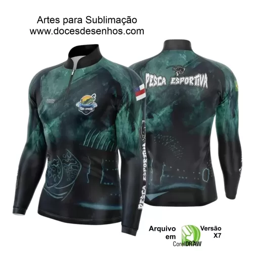 Arte Camiseta de Pesca Esportiva - 2024- 2025 - Templates Prontos