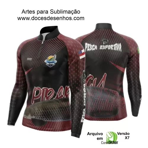 Arte Camiseta de Pesca Esportiva - 2024- 2025 - Templates Prontos