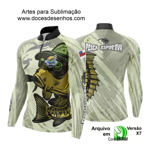 Arte Camiseta de Pesca Esportiva - 2024- 2025 - Templates Prontos