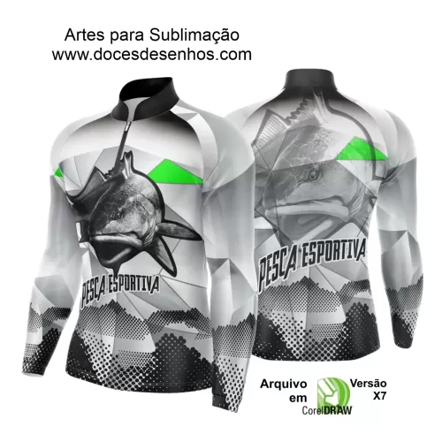 Arte Camiseta de Pesca Esportiva - 2024- 2025 - Templates Prontos