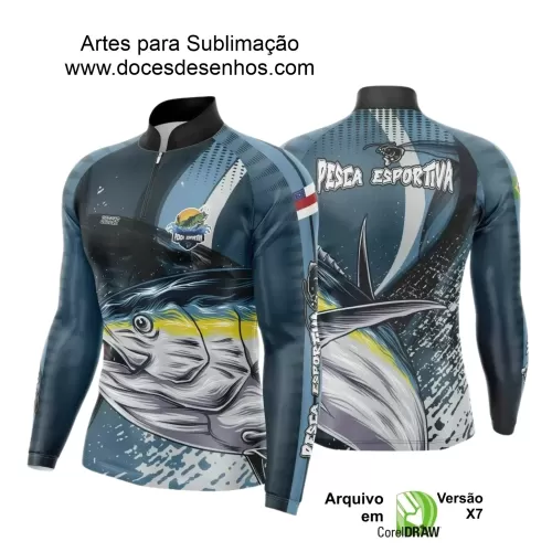 Arte Camiseta de Pesca Esportiva - 2024- 2025 - Templates Prontos