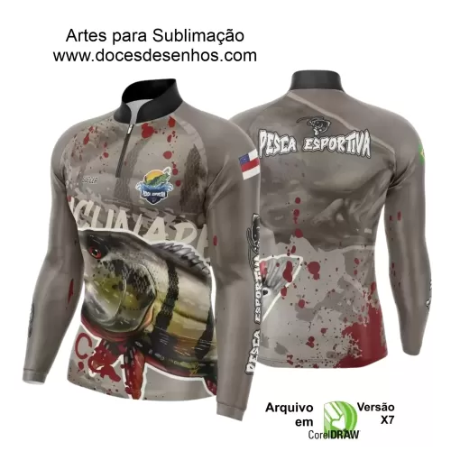 Arte Camiseta de Pesca Esportiva - 2024- 2025 - Templates Prontos