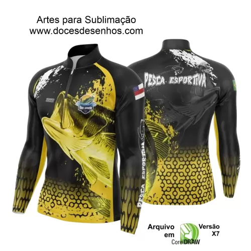 Arte Camiseta de Pesca Esportiva - 2024- 2025 - Templates Prontos