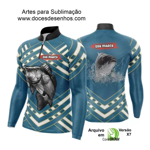 Arte Camiseta de Pesca Esportiva - 2024- 2025 - Templates Prontos