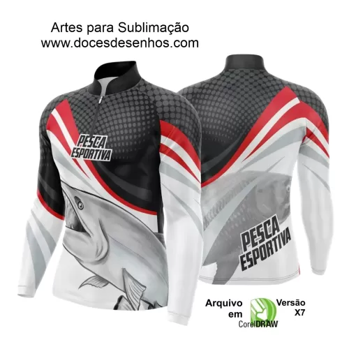 Arte Camiseta de Pesca Esportiva - 2024- 2025 - Templates Prontos