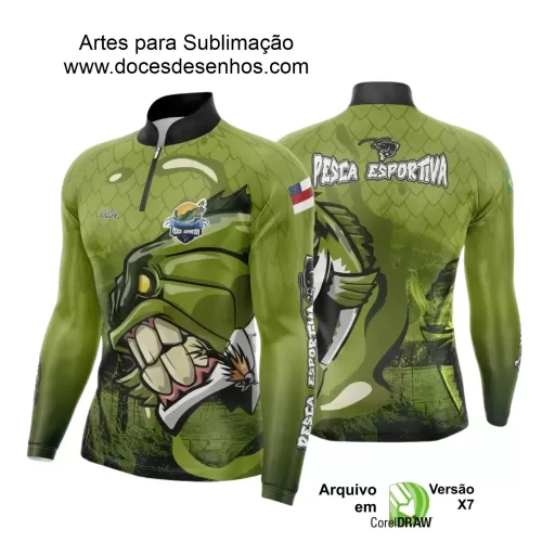 Arte Camiseta de Pesca Esportiva - 2024- 2025 - Templates Prontos