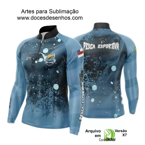 Arte Camiseta de Pesca Esportiva - 2024- 2025 - Templates Prontos