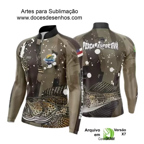 Arte Camiseta de Pesca Esportiva - 2024- 2025 - Templates Prontos