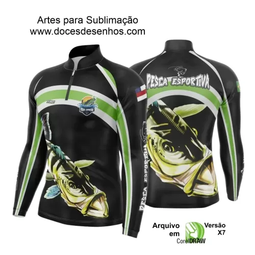 Arte Camiseta de Pesca Esportiva - 2024- 2025 - Templates Prontos