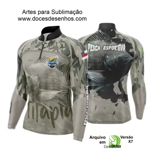 Arte Camiseta de Pesca Esportiva - 2024- 2025 - Templates Prontos