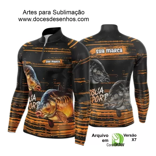 Arte Camiseta de Pesca Esportiva - 2024- 2025 - Templates Prontos