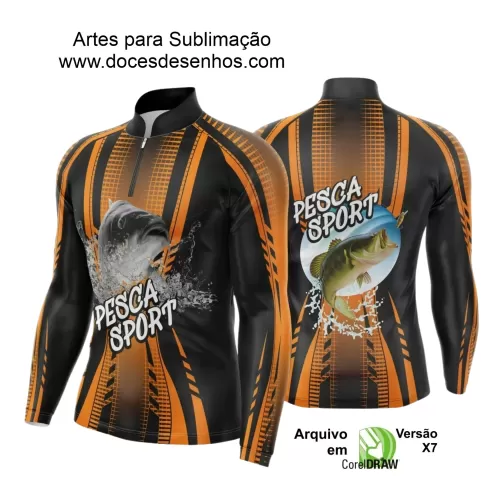 Arte Camiseta de Pesca Esportiva - 2024- 2025 - Templates Prontos