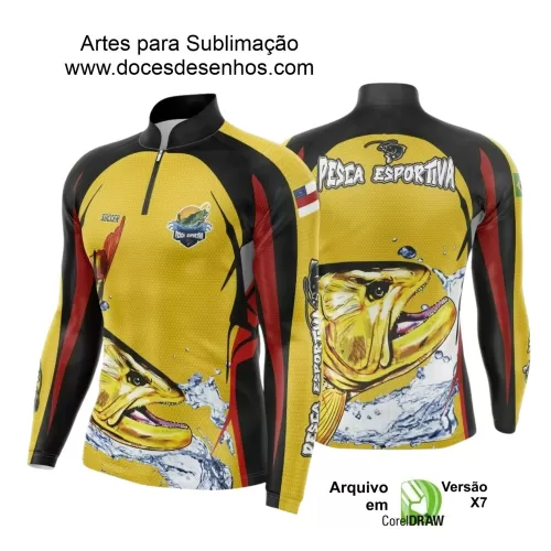 Arte Camiseta de Pesca Esportiva - 2024- 2025 - Templates Prontos