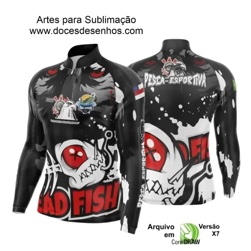 Arte Camiseta de Pesca Esportiva - 2024- 2025 - Templates Prontos