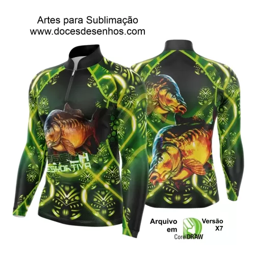 Arte Camiseta de Pesca Esportiva - 2024- 2025 - Templates Prontos