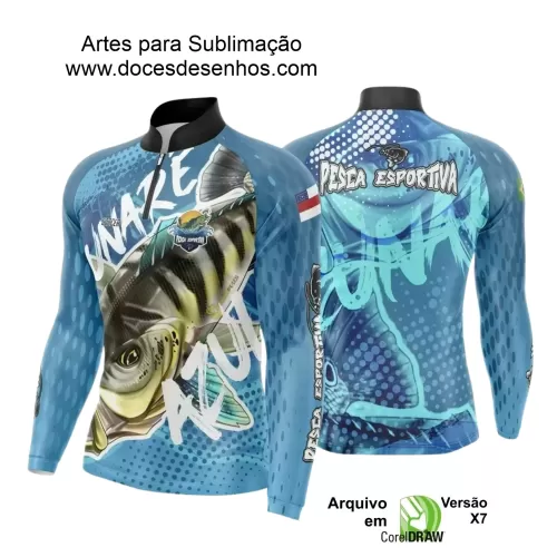 Arte Camiseta de Pesca Esportiva - 2024- 2025 - Templates Prontos