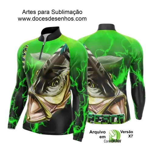 Arte Camiseta de Pesca Esportiva - 2024- 2025 - Templates Prontos