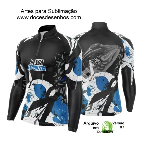 Arte Camiseta de Pesca Esportiva - 2024- 2025 - Templates Prontos