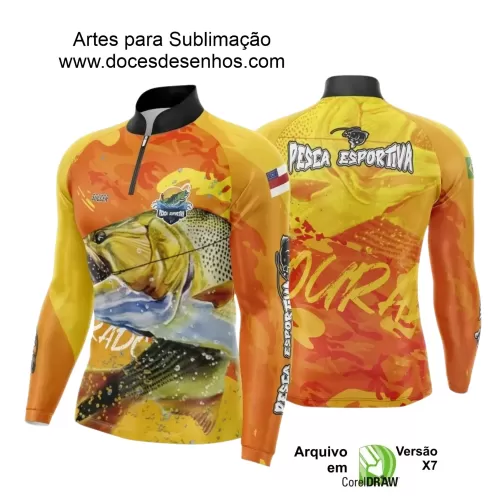 Arte Camiseta de Pesca Esportiva - 2024- 2025 - Templates Prontos