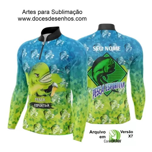 Arte Camiseta de Pesca Esportiva - 2024- 2025 - Templates Prontos