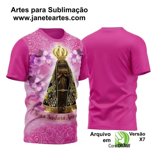 Arte Estampa Camisa 2024 - Religião - Festejo - Nossa Senhora Aparecida 2024 - 2025