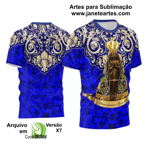 Arte Estampa Camisa 2024 - Religião - Festejo - Nossa Senhora Aparecida 2024 - 2025