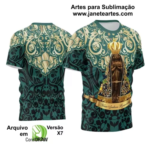 Arte Estampa Camisa 2024 - Religião - Festejo - Nossa Senhora Aparecida 2024 - 2025