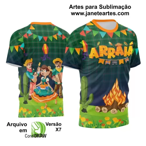 Arte Estampa Camisa  - Arraiá 2024 - Festa Junina 2024 