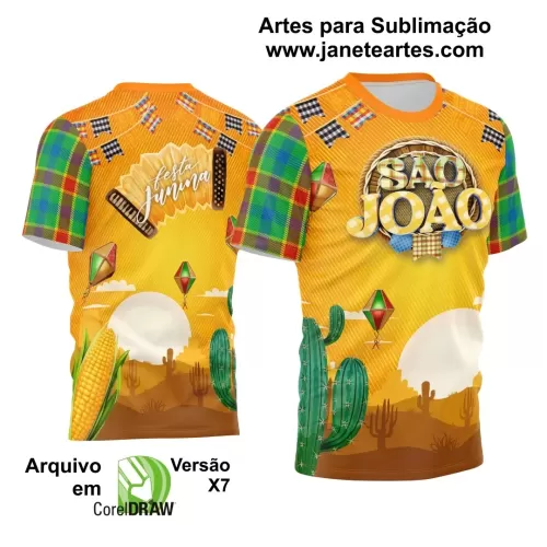 Arte Estampa Camisa - Arraiá 2024 - Festa Junina 2024 - São João

