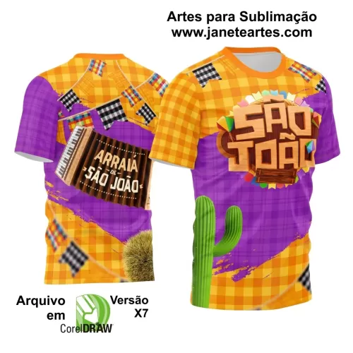 Arte Estampa Camisa - Arraiá 2024 - Festa Junina 2024 - São João