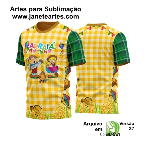 Arte Estampa Camisa Arraiá 2024 - São João 2024 - Festa Junina