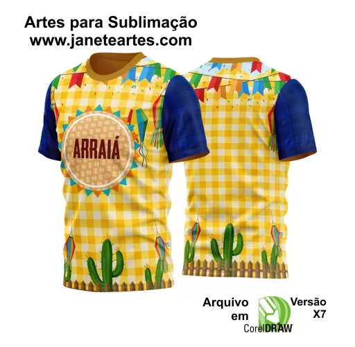 Arte Estampa Camisa Arraiá 2024 - São João 2024 - Festa Junina