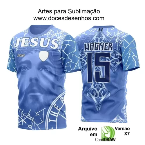 Arte Estampa - Camisa Azul - Time Jesus 