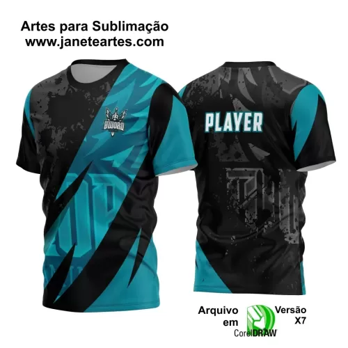 Arte Estampa - Camisa Azul e Preta - Game 2024 - 2025