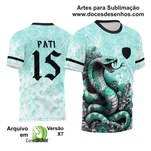 Arte Estampa Camisa Interclasse 2024 - Jogos Internos - Cobra Verde