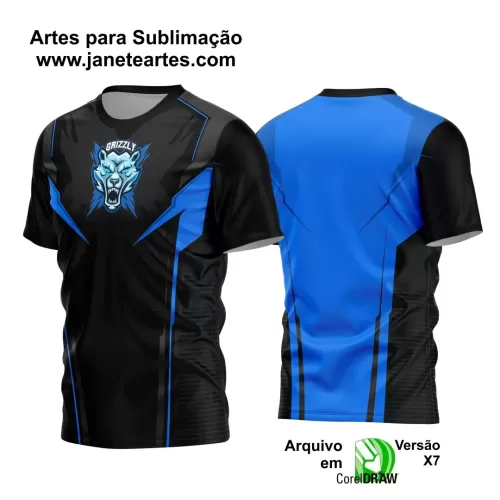 Arte Estampa - Camisa Preta e Azul - Game 2024 - 2025