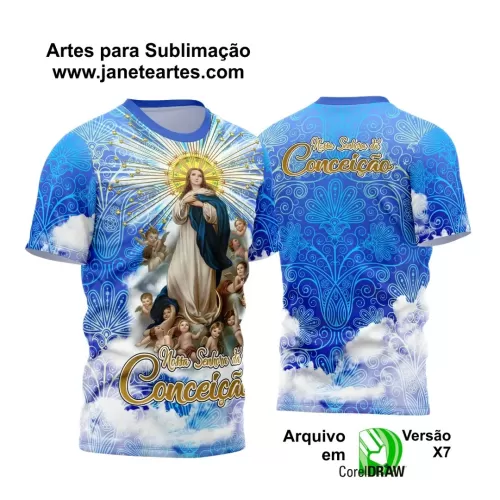 Arte Estampa Camisa - Religião - Festejo - Nossa Senhora Imaculada Conceição - 2024 - 2025