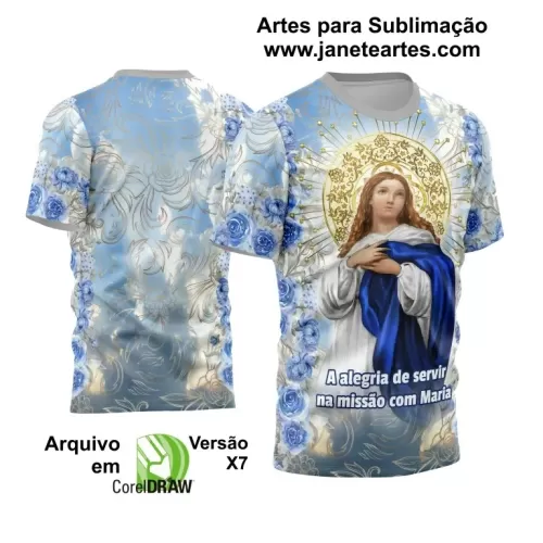 Arte Estampa Camisa - Religião - Festejo - Nossa Senhora Imaculada Conceição - 2024 - 2025