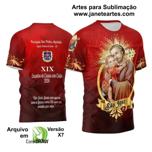 Arte Estampa Camisa - Religião - Festejo - São José - 2024 - 2025