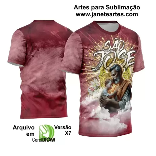 Arte Estampa Camisa - Religião - Festejo - São José - 2024 - 2025