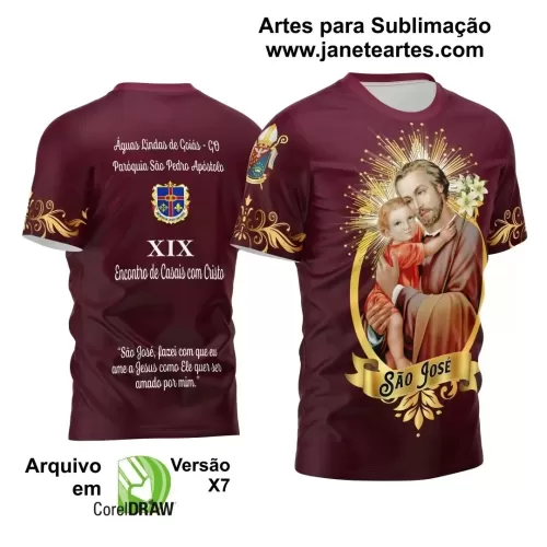 Arte Estampa Camisa - Religião - Festejo - São José - 2024 - 2025