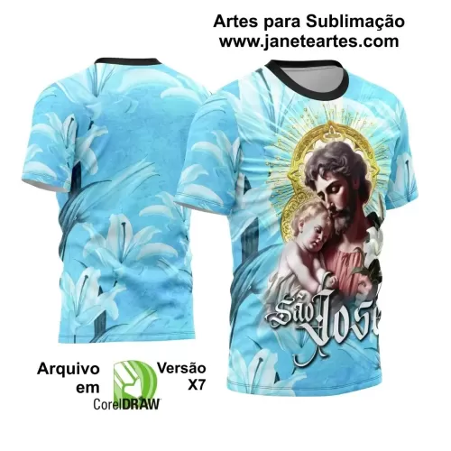 Arte Estampa Camisa - Religião - Festejo - São José - 2024 - 2025