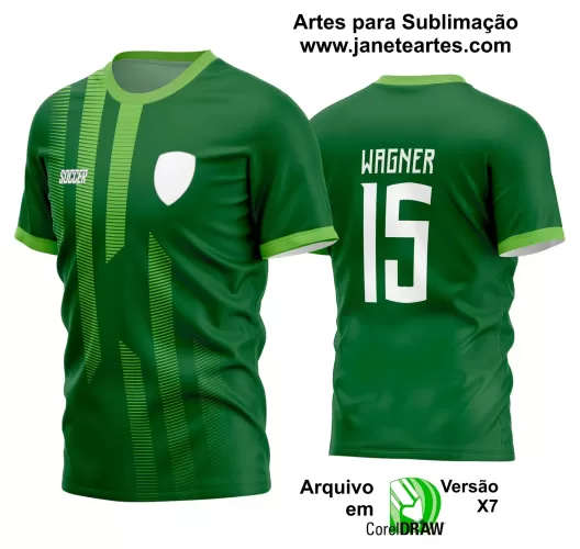 Arte Estampa Camisa Verde Interclasse - Jogos Internos 2024 - Time Amador - Futebol 2024