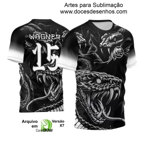 Arte Estampa Camiseta Escolar - Interclasse 2024 – 2025 - Tema Serpente