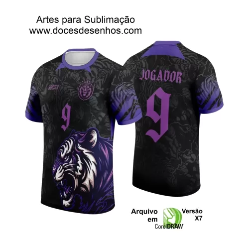 Arte Estampa Camiseta Escolar - Preta e Roxa - Interclasse 2024 – 2025 - Tigre